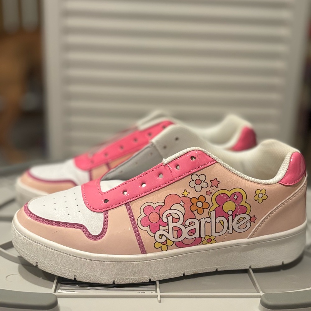 Barbie Pink and White Retro Sneakers